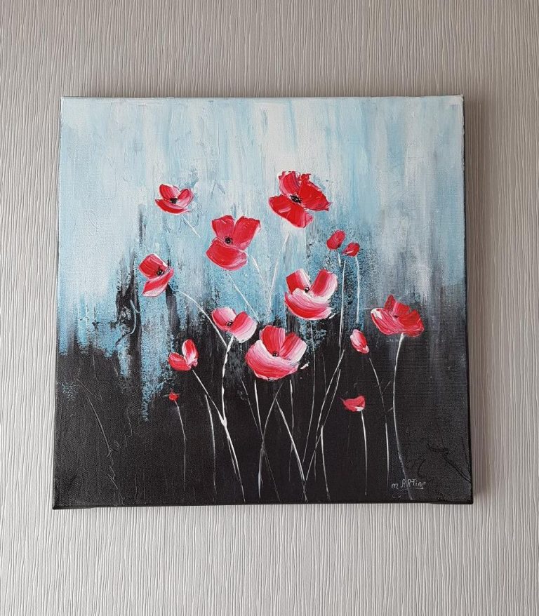 coquelicots mur